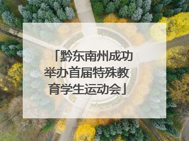黔东南州成功举办首届特殊教育学生运动会