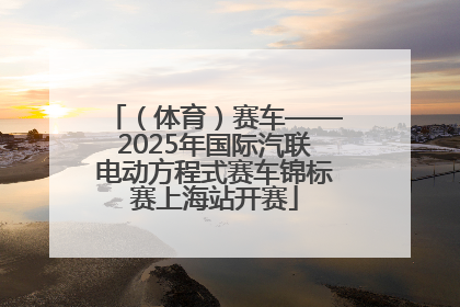 （体育）赛车——2025年国际汽联电动方程式赛车锦标赛上海站开赛