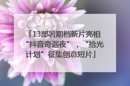 13部暑期档新片亮相“抖音奇遇夜”，“拾光计划”征集创意短片