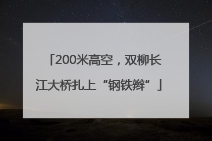 200米高空，双柳长江大桥扎上“钢铁辫”