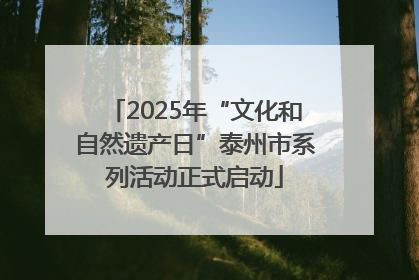 2025年“文化和自然遗产日”泰州市系列活动正式启动
