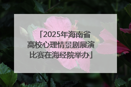 2025年海南省高校心理情景剧展演比赛在海经院举办