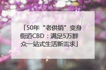 50年“老供销”变身街道CBD：满足5万群众一站式生活新需求