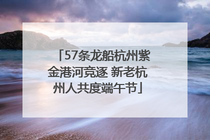 57条龙船杭州紫金港河竞逐 新老杭州人共度端午节