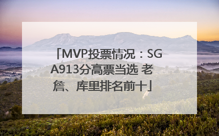 MVP投票情况：SGA913分高票当选 老詹、库里排名前十